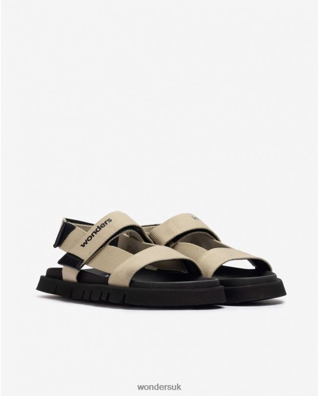 Footwear VZ2PD350 Men Wonders Beige Velcro Sandal