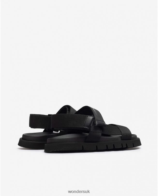 Footwear VZ2PD351 Men Wonders Negro Black Velcro Sandal