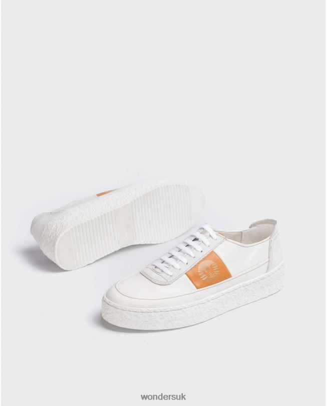 Footwear VZ2PD356 Men Wonders Blanco Leather Sneaker With Laces