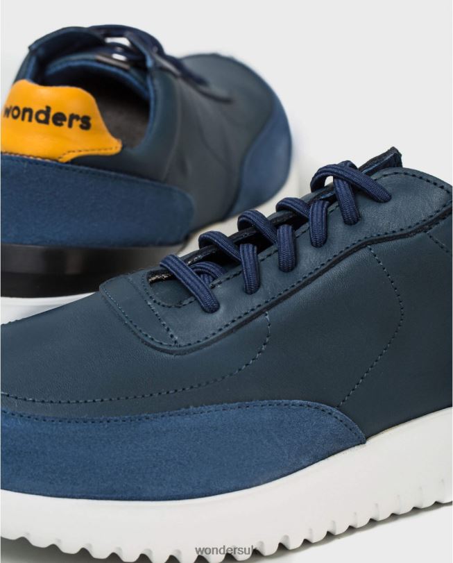 Footwear VZ2PD452 Men Wonders Noche/Must Leather Sneaker With Elastic Closure