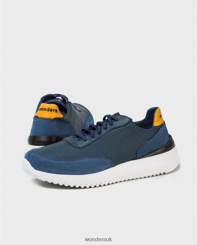 Footwear VZ2PD452 Men Wonders Noche/Must Leather Sneaker With Elastic Closure