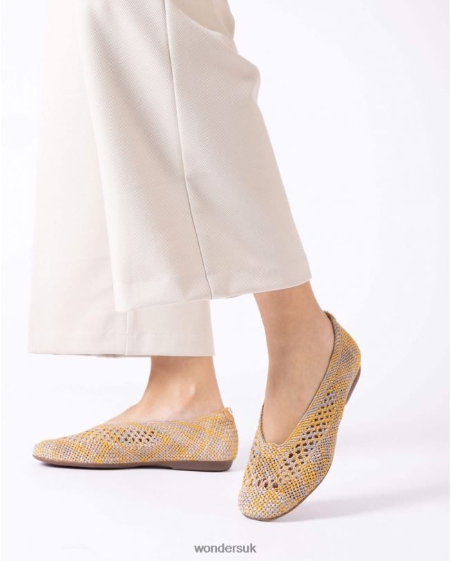 Footwear VZ2PD147 Women Wonders Mostaza Yellow Bruna Ballet Pump