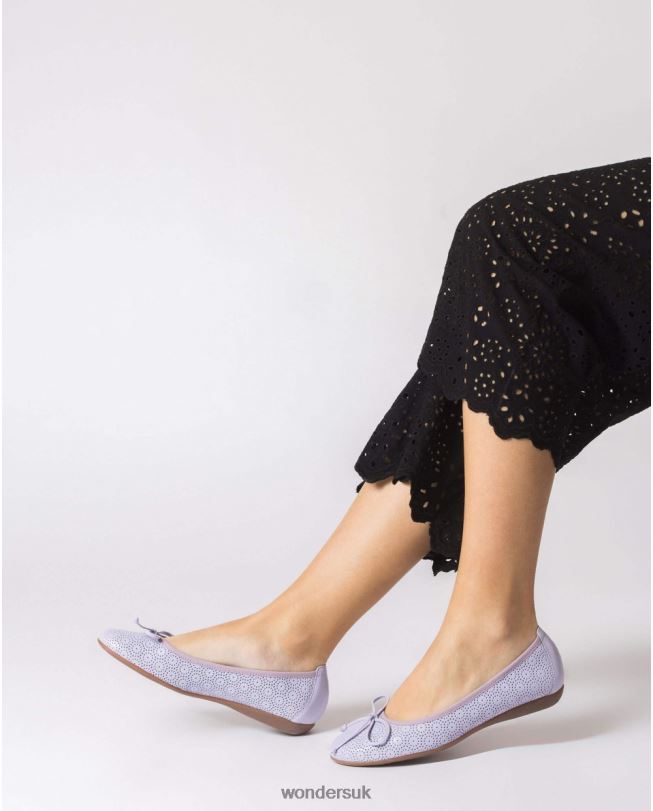Footwear VZ2PD228 Women Wonders Lavender Lace Ballerina