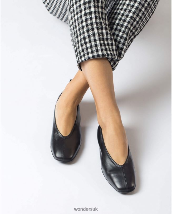 Footwear VZ2PD323 Women Wonders Negro Black Pepa Ballet Pump