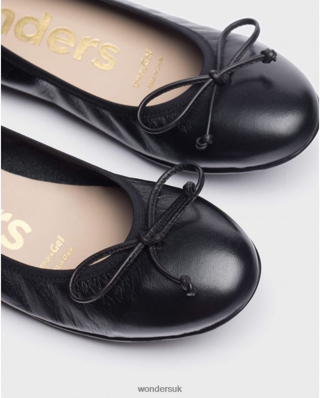 Footwear VZ2PD328 Women Wonders Negro Black Bo Ballet Pump