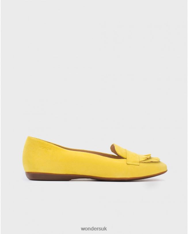 Footwear VZ2PD421 Women Wonders Sunny Leather Ballet Pump With Double Fringe