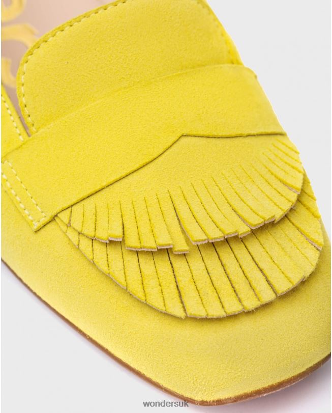 Footwear VZ2PD421 Women Wonders Sunny Leather Ballet Pump With Double Fringe