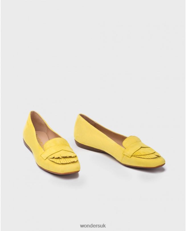 Footwear VZ2PD421 Women Wonders Sunny Leather Ballet Pump With Double Fringe