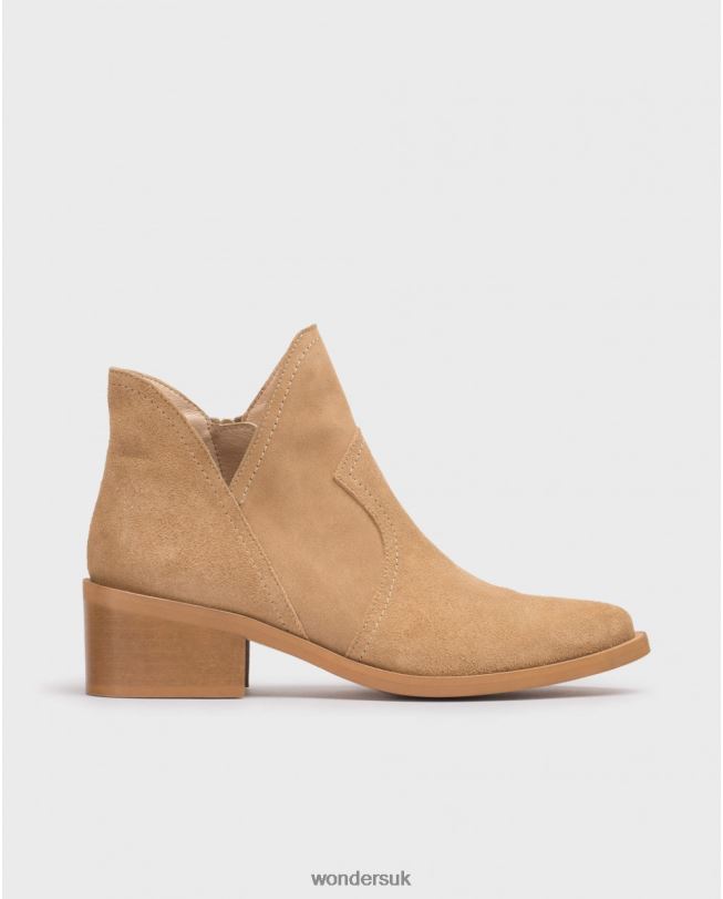 Footwear VZ2PD212 Women Wonders Sand Brown Cava Ankle Boot