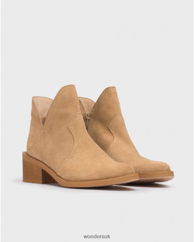 Footwear VZ2PD212 Women Wonders Sand Brown Cava Ankle Boot