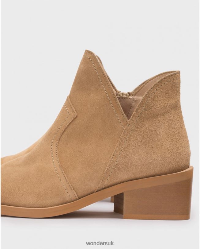 Footwear VZ2PD212 Women Wonders Sand Brown Cava Ankle Boot