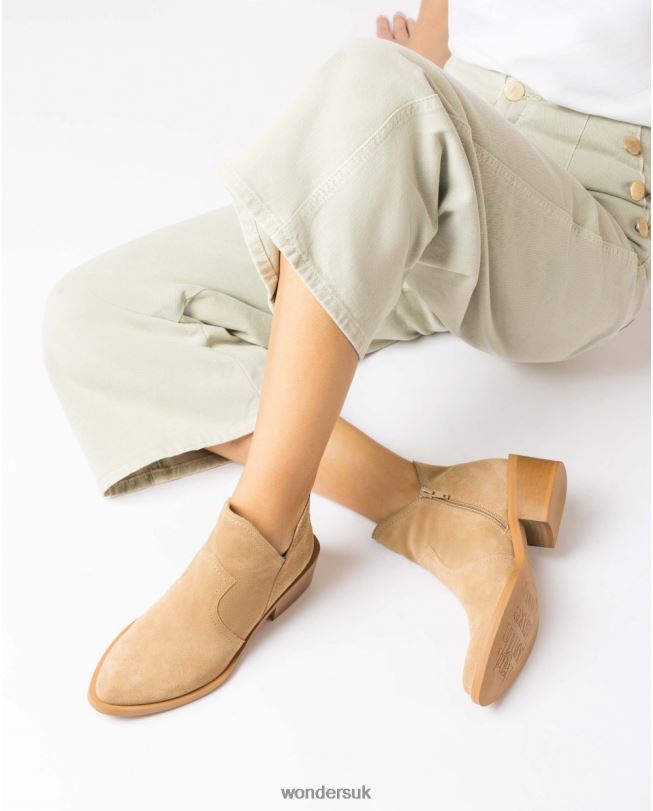 Footwear VZ2PD212 Women Wonders Sand Brown Cava Ankle Boot
