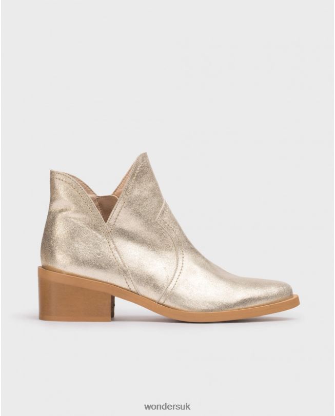 Footwear VZ2PD52 Women Wonders Platino Gold Cava Ankle Boot