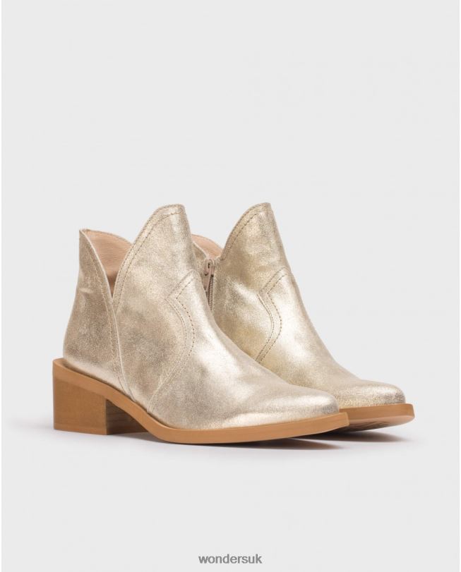 Footwear VZ2PD52 Women Wonders Platino Gold Cava Ankle Boot