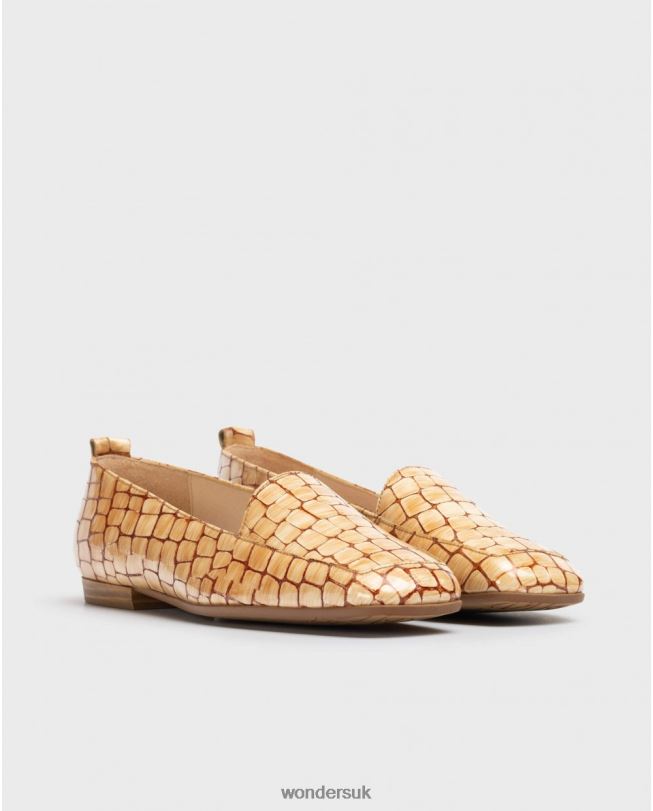 Footwear VZ2PD418 Women Wonders Cuero Flat Embossed Leather Shoe