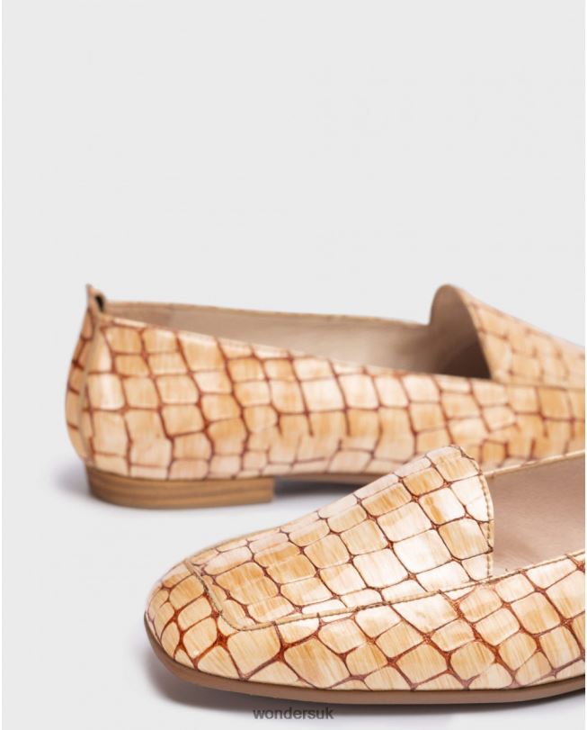 Footwear VZ2PD418 Women Wonders Cuero Flat Embossed Leather Shoe
