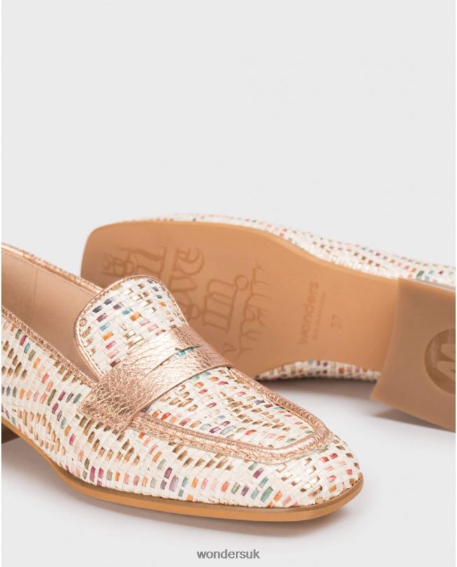 Footwear VZ2PD124 Women Wonders Rame Multicolored Reese Moccasin