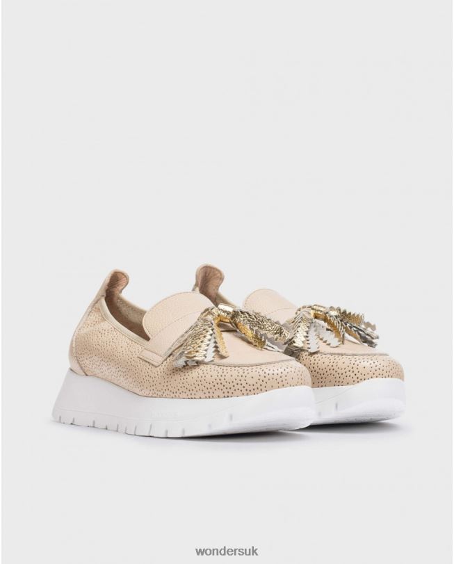 Footwear VZ2PD177 Women Wonders Natur/Gold Natural Materia Moccasin