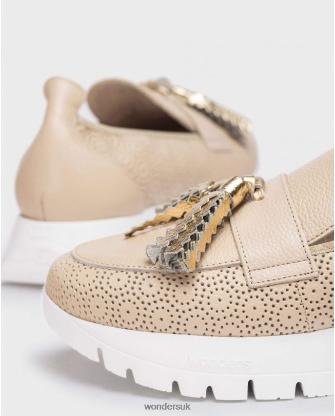 Footwear VZ2PD177 Women Wonders Natur/Gold Natural Materia Moccasin