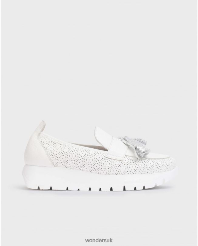 Footwear VZ2PD178 Women Wonders Off/Plata White Materia Moccasin