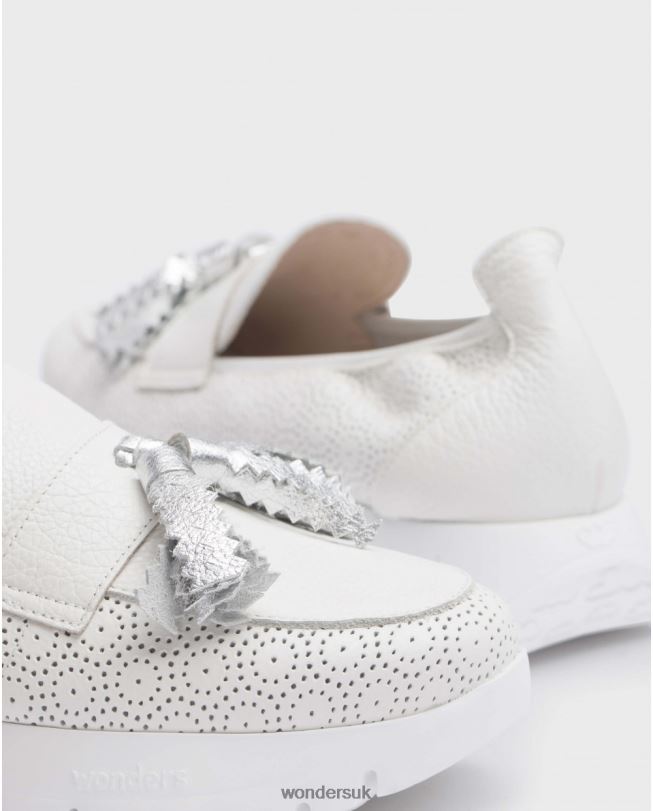 Footwear VZ2PD178 Women Wonders Off/Plata White Materia Moccasin