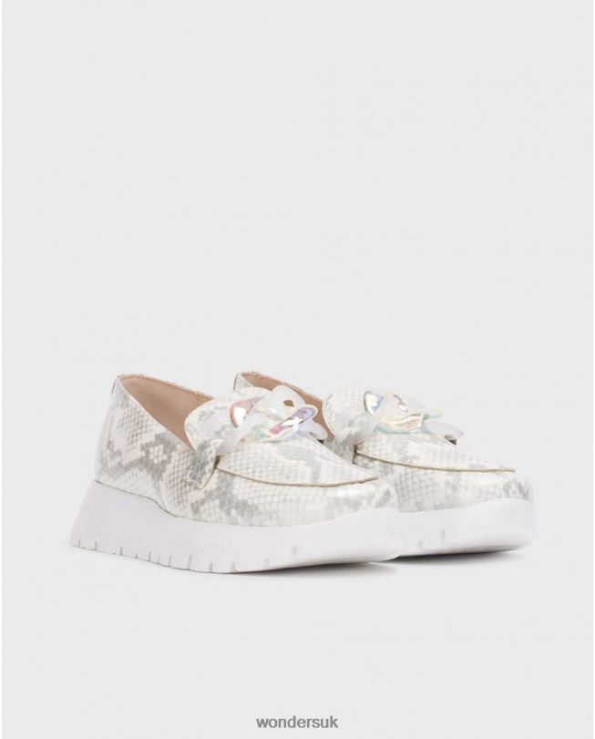 Footwear VZ2PD204 Women Wonders Off White Rose Moccasin