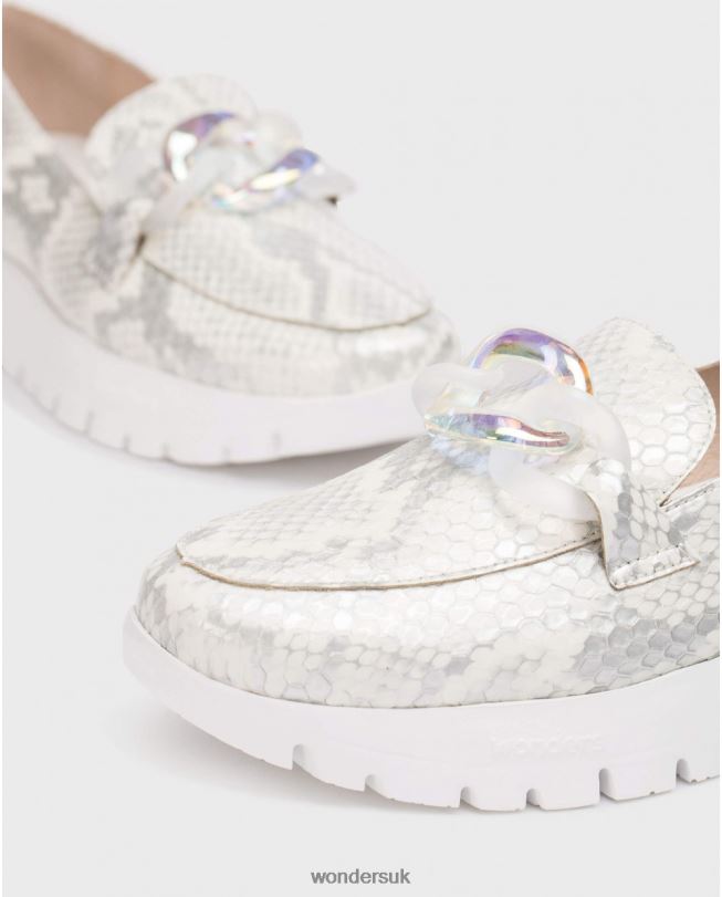 Footwear VZ2PD204 Women Wonders Off White Rose Moccasin