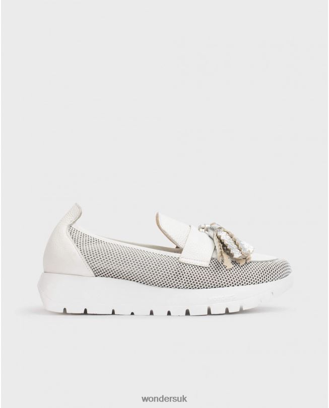 Footwear VZ2PD237 Women Wonders Blanco/Off White Materia Moccasin