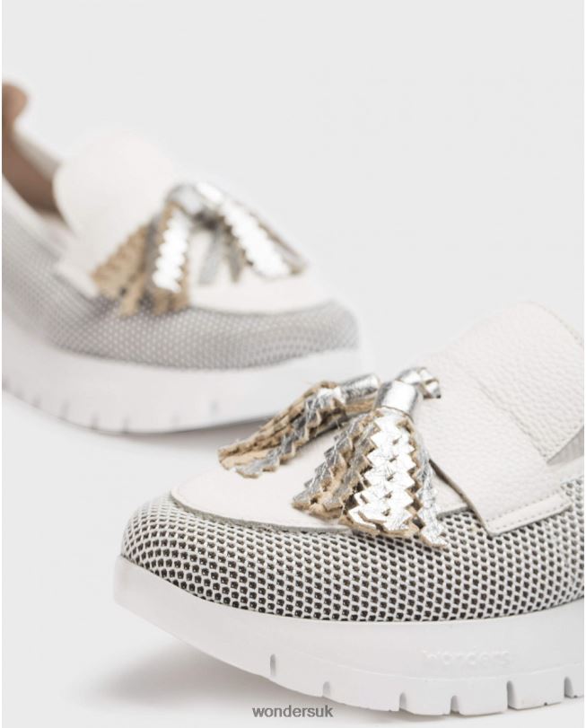 Footwear VZ2PD237 Women Wonders Blanco/Off White Materia Moccasin
