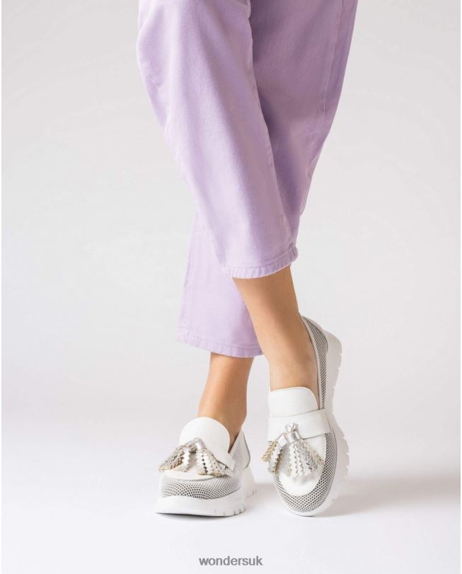 Footwear VZ2PD237 Women Wonders Blanco/Off White Materia Moccasin