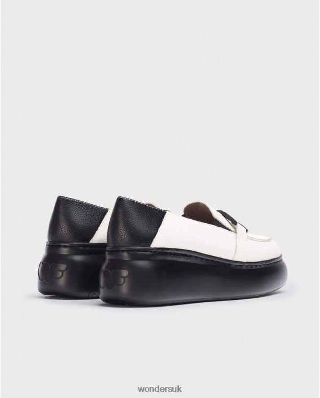 Footwear VZ2PD240 Women Wonders Milk/Negro White Begin Moccasin