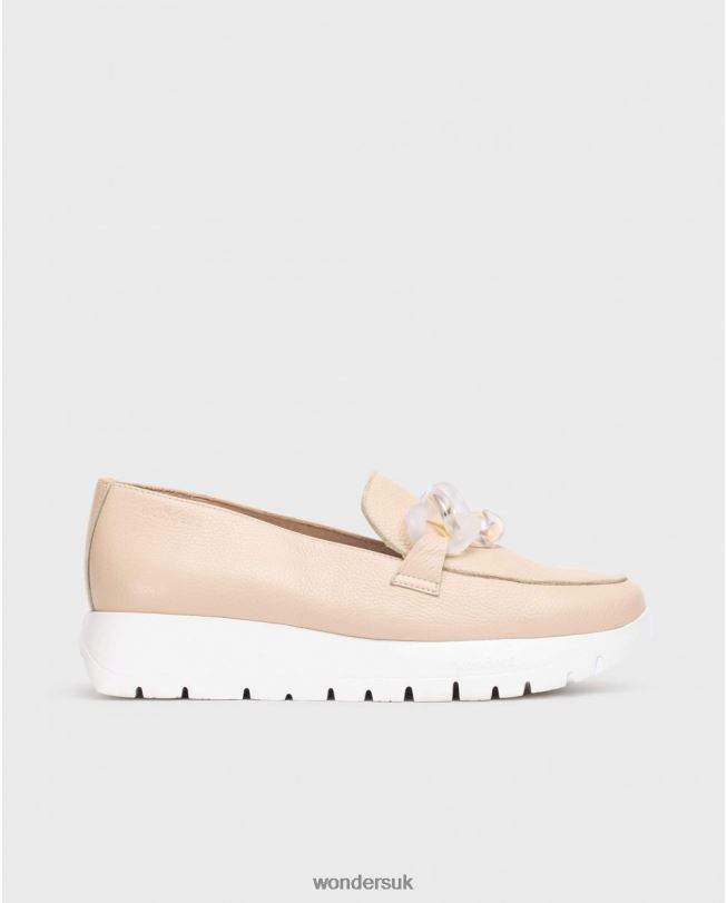 Footwear VZ2PD273 Women Wonders Natural Beige Rose Moccasin
