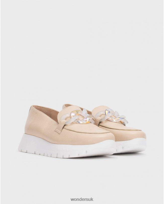 Footwear VZ2PD273 Women Wonders Natural Beige Rose Moccasin