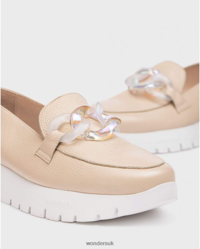 Footwear VZ2PD273 Women Wonders Natural Beige Rose Moccasin