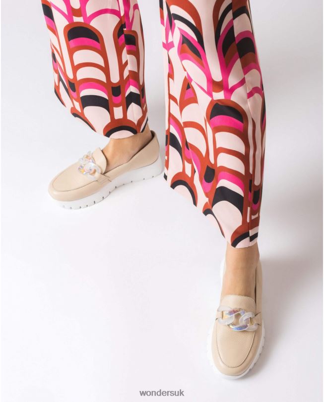 Footwear VZ2PD273 Women Wonders Natural Beige Rose Moccasin