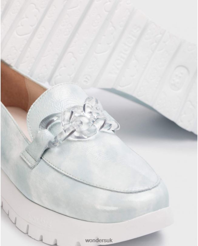 Footwear VZ2PD297 Women Wonders Aloe Blue Rose Moccasin