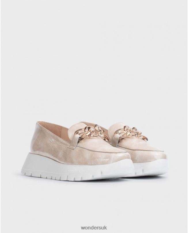 Footwear VZ2PD298 Women Wonders Taupe Brown Rose Moccasin