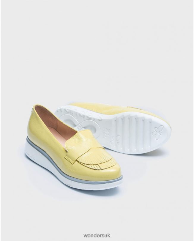 Footwear VZ2PD423 Women Wonders Sunny Patent Leather Moccasins With Fringe Detail