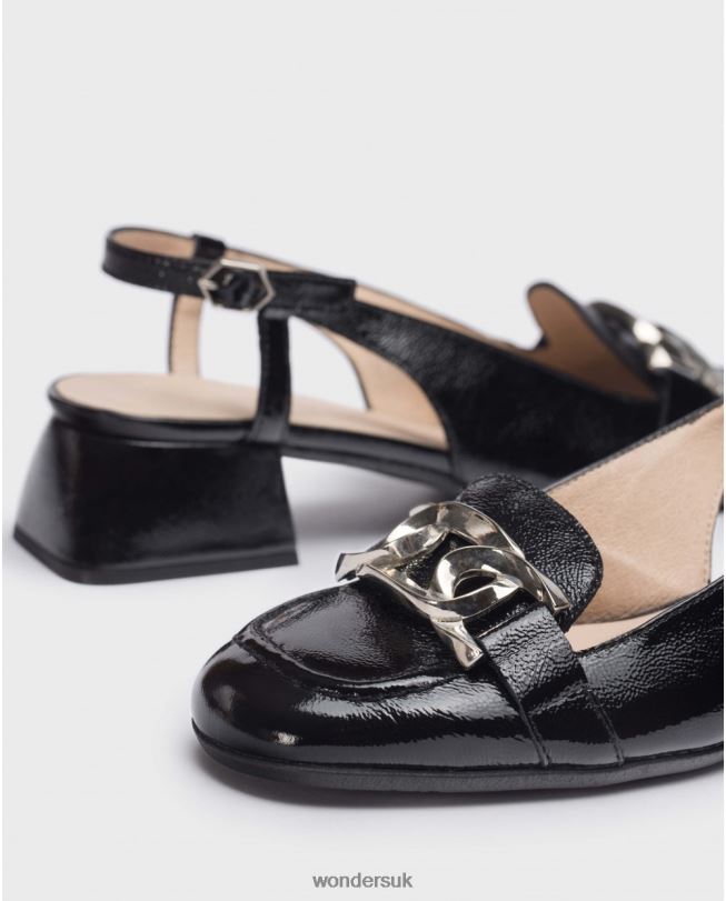 Footwear VZ2PD102 Women Wonders Negro Black Maxine Sandal