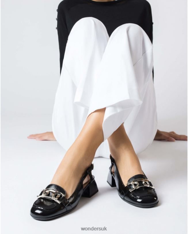Footwear VZ2PD102 Women Wonders Negro Black Maxine Sandal
