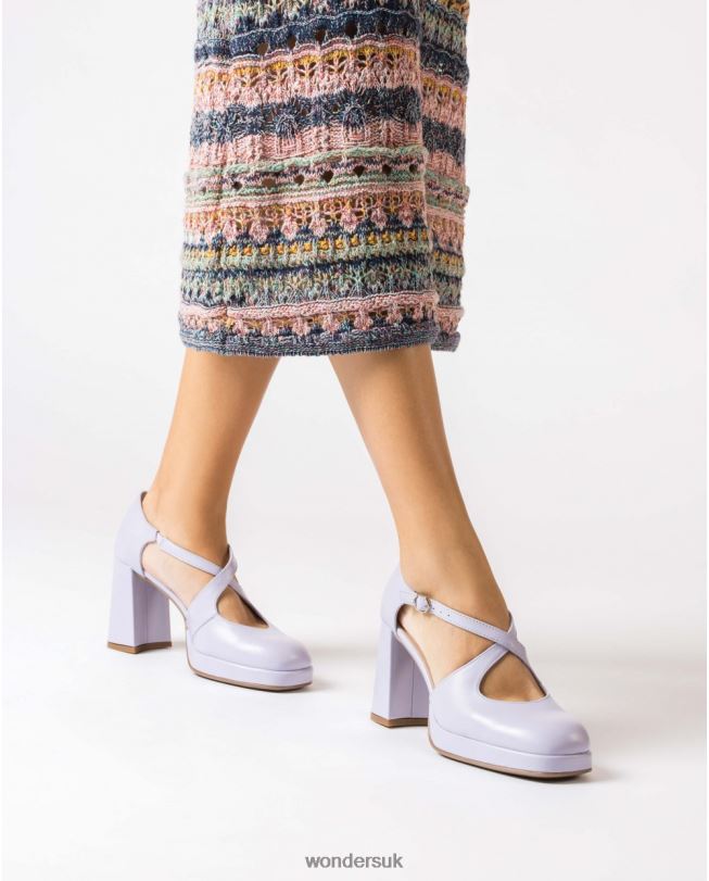Footwear VZ2PD113 Women Wonders Lavender Black Lexi Shoe