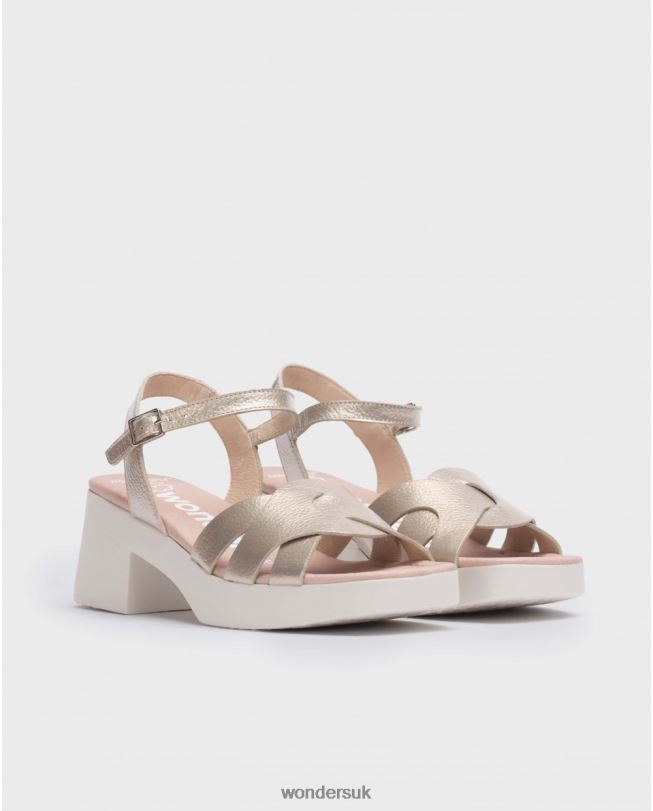 Footwear VZ2PD119 Women Wonders Platino Gold Georgina Sandal