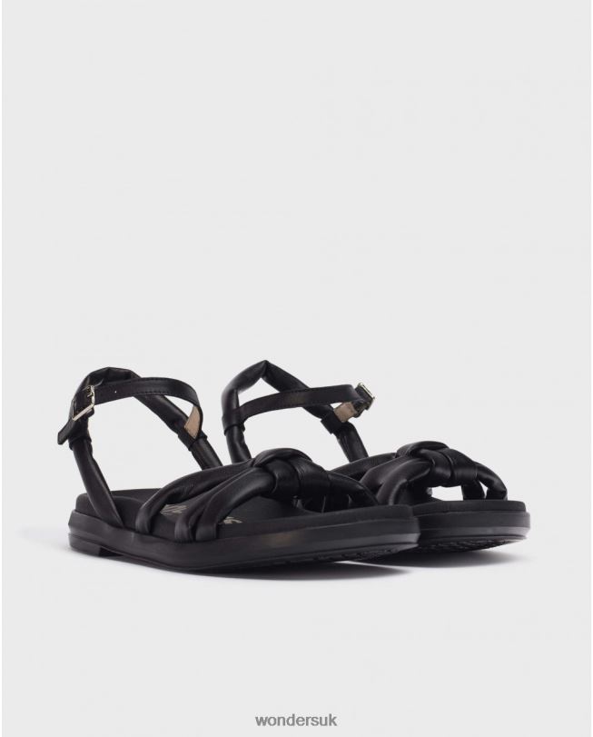 Footwear VZ2PD122 Women Wonders Negro Black Elsa Sandal
