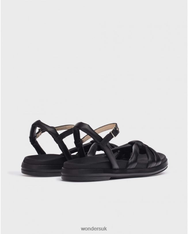 Footwear VZ2PD122 Women Wonders Negro Black Elsa Sandal