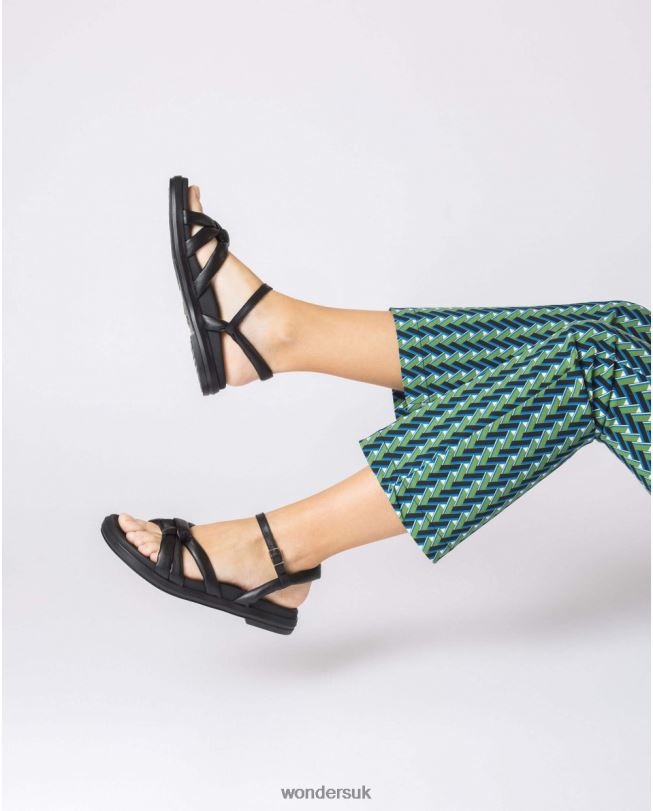 Footwear VZ2PD122 Women Wonders Negro Black Elsa Sandal