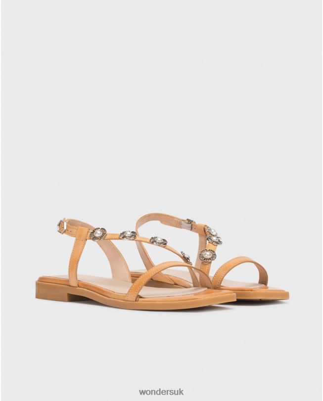 Footwear VZ2PD123 Women Wonders Sand Brown Simona Sandal