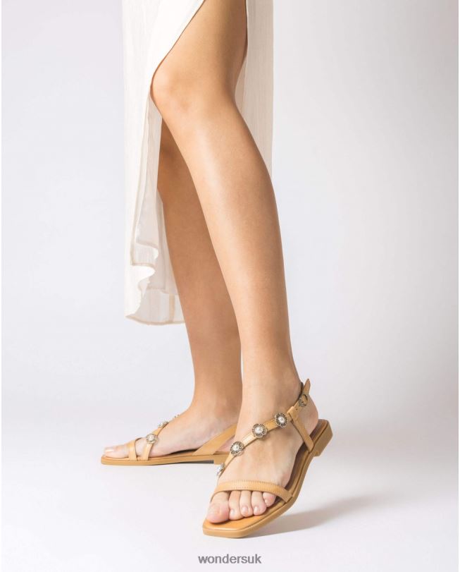 Footwear VZ2PD123 Women Wonders Sand Brown Simona Sandal