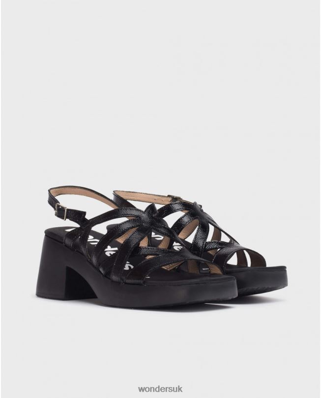 Footwear VZ2PD167 Women Wonders Negro Black Loreto Sandal