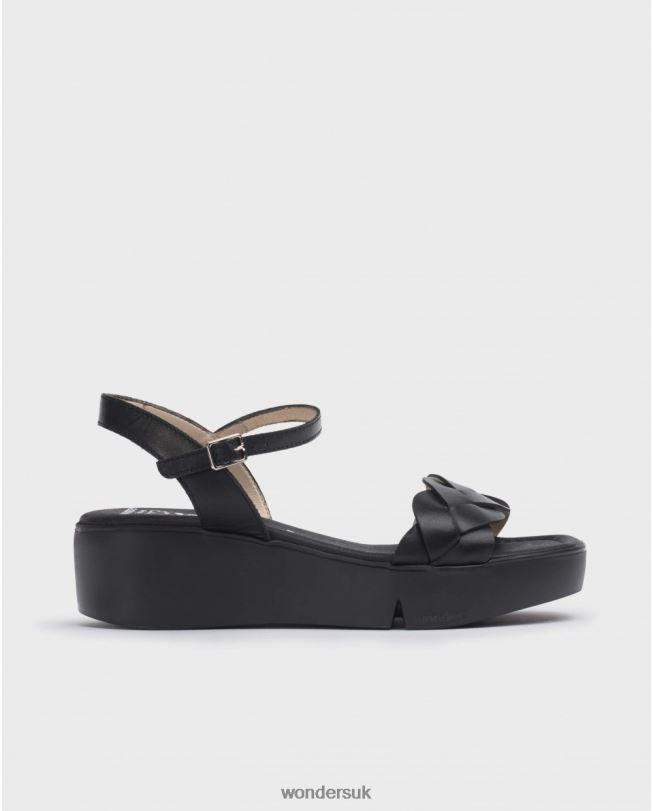 Footwear VZ2PD189 Women Wonders Negro Black Dita Sandal
