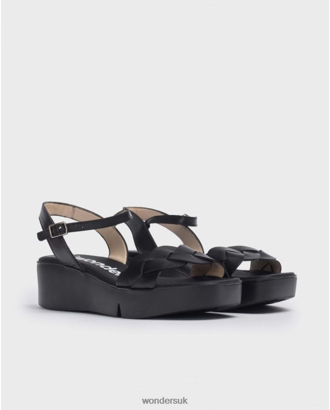 Footwear VZ2PD189 Women Wonders Negro Black Dita Sandal